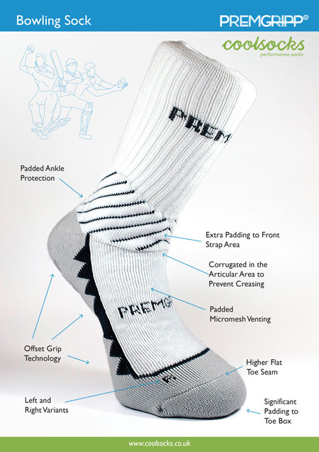 Premgripp Cricket Bowling Sock